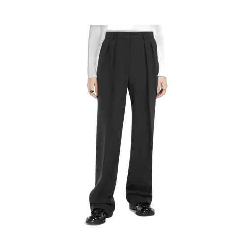 Wide Stretch Wool Casual Pants