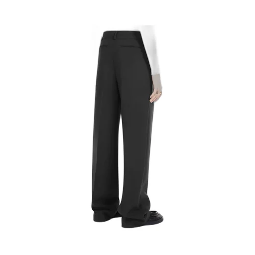 Wide Stretch Wool Casual Pants