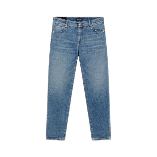 Logo Patch Cropped Jeans
