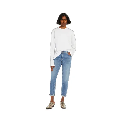 Logo Patch Cropped Jeans