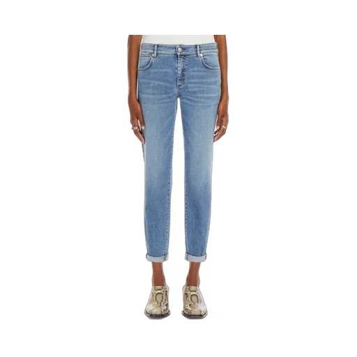 Logo Patch Cropped Jeans