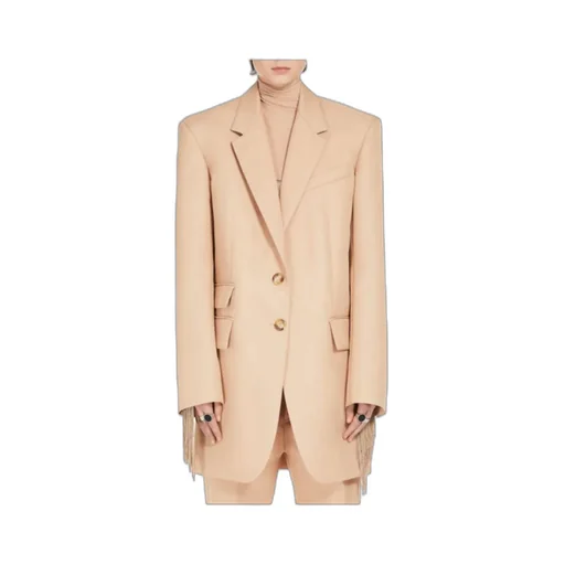 Notched-Lapels Single-Breasted Blazer