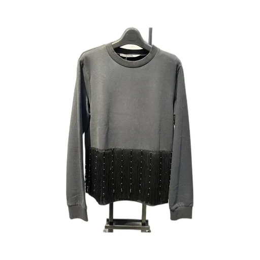 Round-Neck Spliced Sweater