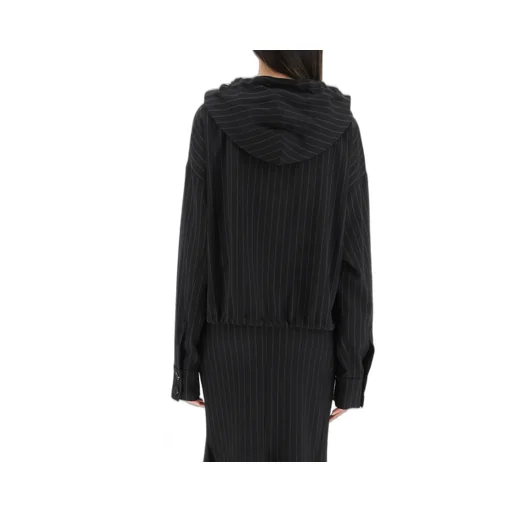 Logo Pinstripe Casual Jacket
