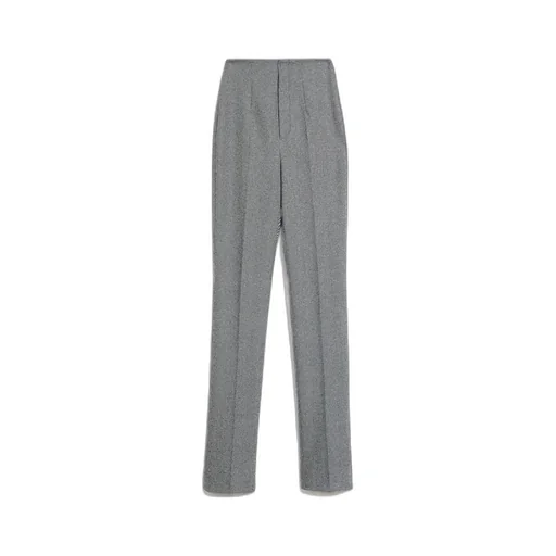 Chevron-Knit High-Waisted Trousers