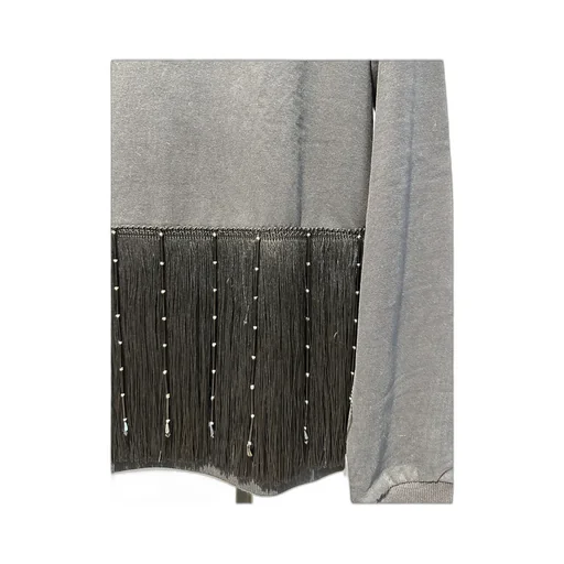 Round-Neck Spliced Sweater