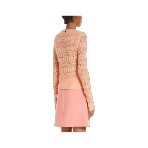 Perforated Crewneck Knitted Jumper