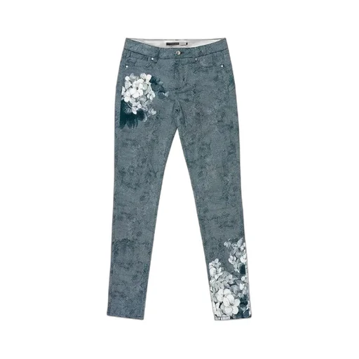 Flower Printed Jeans