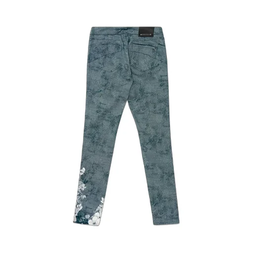 Flower Printed Jeans