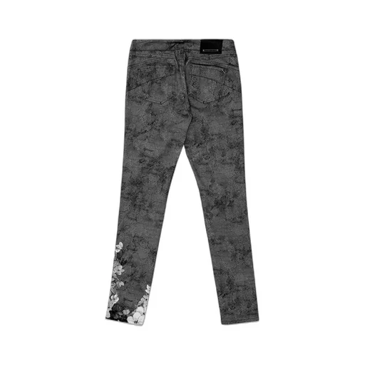 Flower Printed Jeans