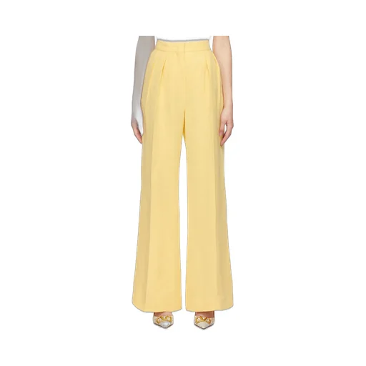 Pleat Detailed Straight Leg Trousers