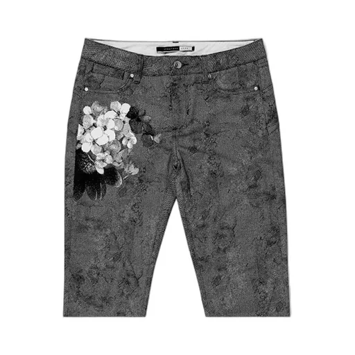 Flower Printed Jeans