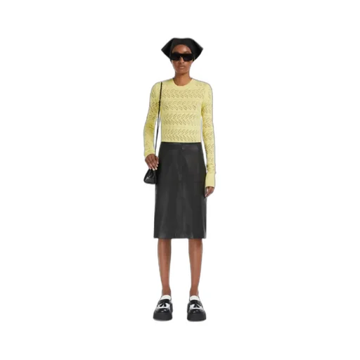 Open-Knit Ribbed-Trim Jumper