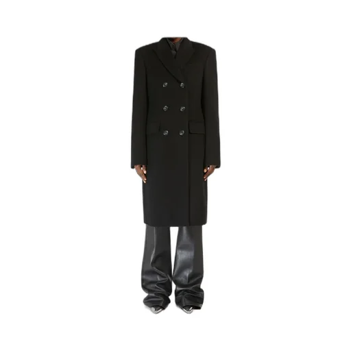 Long-Sleeved Wool Coat