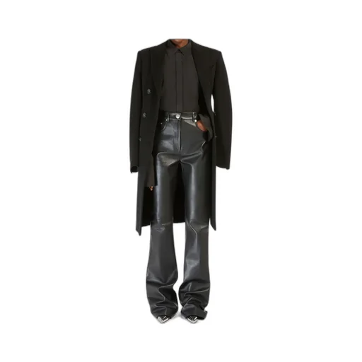 Long-Sleeved Wool Coat