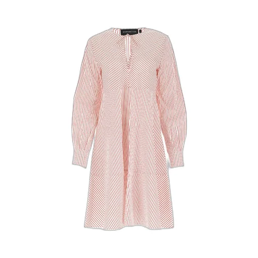 Abbono Striped Round-Necked Dress