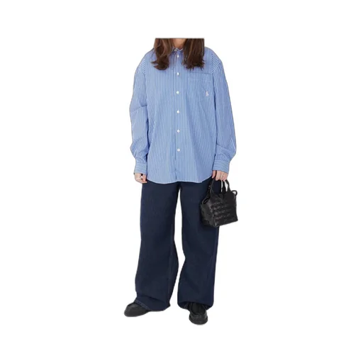 Oversized Shirt Blue Stripes