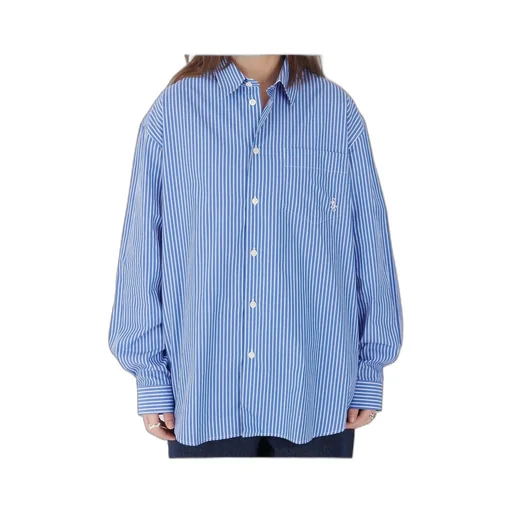 Oversized Shirt Blue Stripes