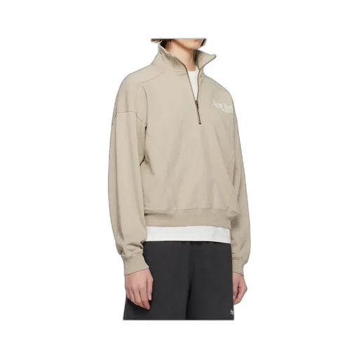 Lapel Zip-Up Sweatshirt