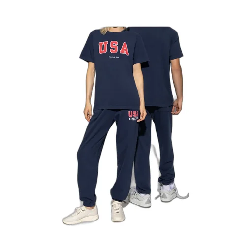 Logo Print Elasticated Trousers