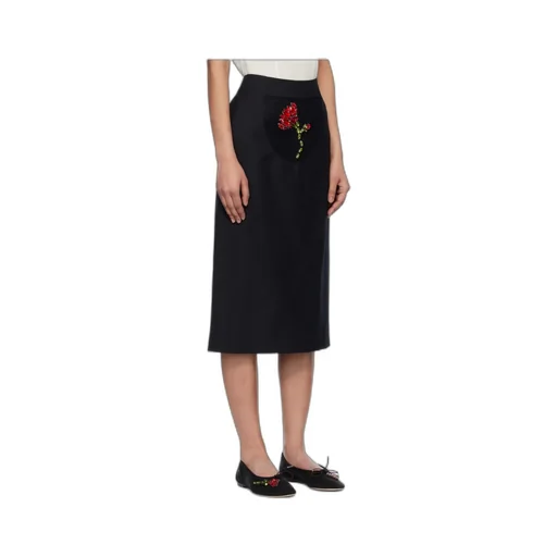 Embellished Flower Peek-A-Boo Skirt