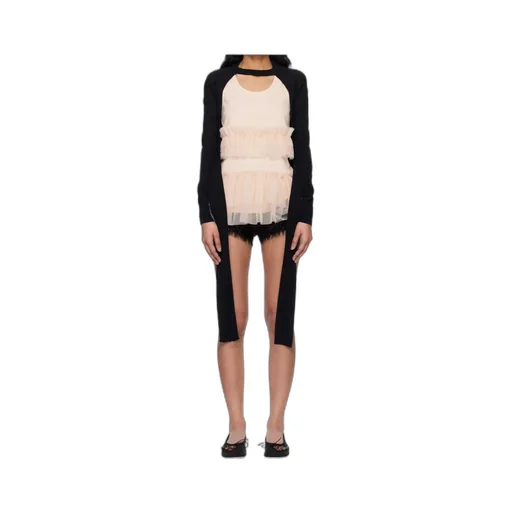 Cut-Out Cropped Cardigan