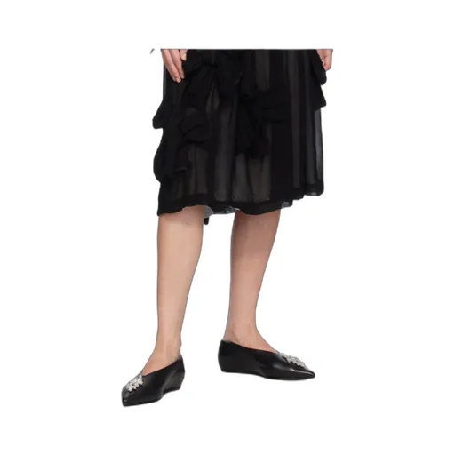 Embellished Pointed Toe Ballerina Flats