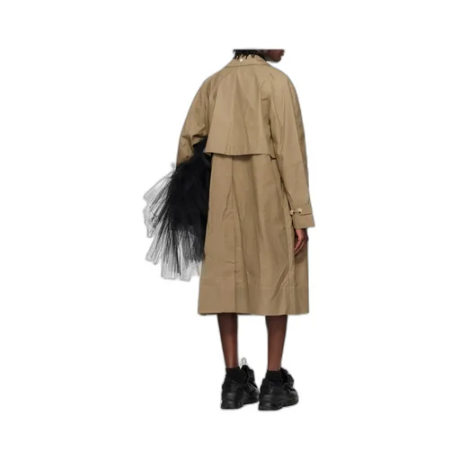 Single-Breasted Long-Sleeve Trench Coat