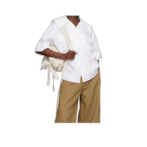 Cargo Flap Pocket Sailor Collar Shirt
