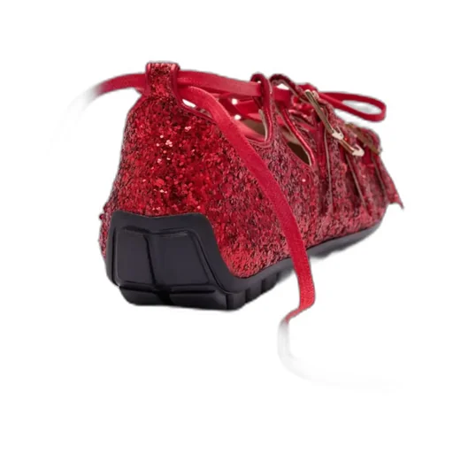 Lace-Up Ballet Flats