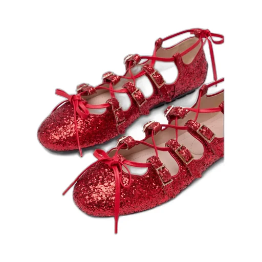 Lace-Up Ballet Flats