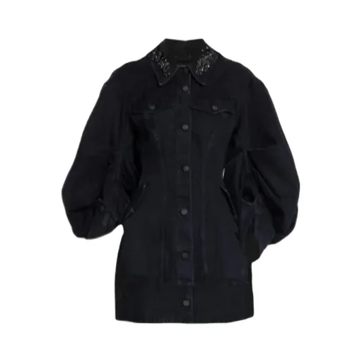Waist-Cinching Denim Jacket