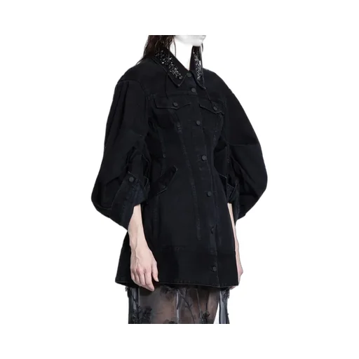 Waist-Cinching Denim Jacket