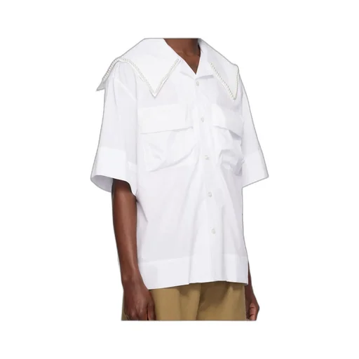Cargo Flap Pocket Sailor Collar Shirt