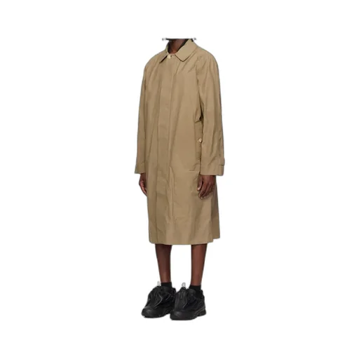 Single-Breasted Long-Sleeve Trench Coat