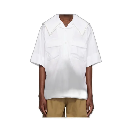 Cargo Flap Pocket Sailor Collar Shirt