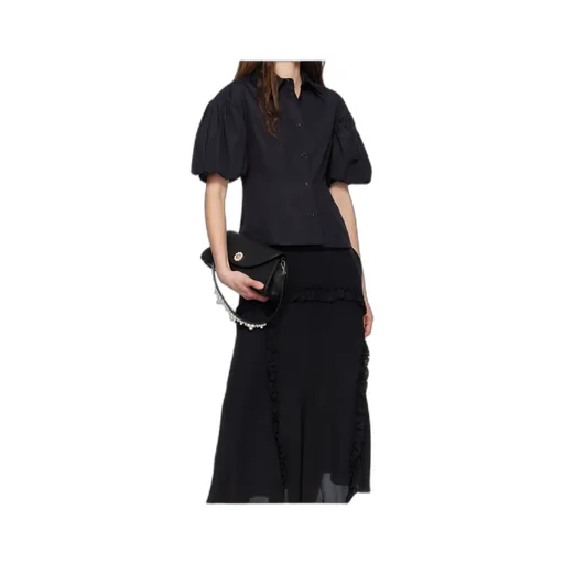 Pearl-Embellished Clasp Shoulder Bag
