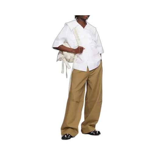 Cargo Flap Pocket Sailor Collar Shirt