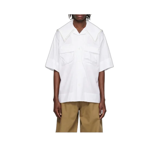 Cargo Flap Pocket Sailor Collar Shirt