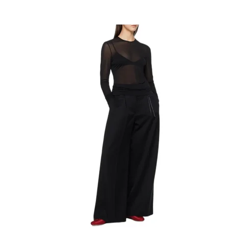 Black Sheer Fitted Ballet Mesh T-Shirt
