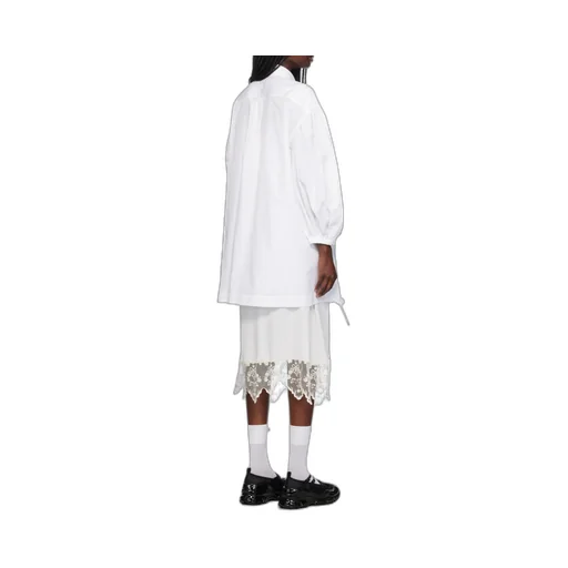 Button Placket Trapeze Shirt Dress