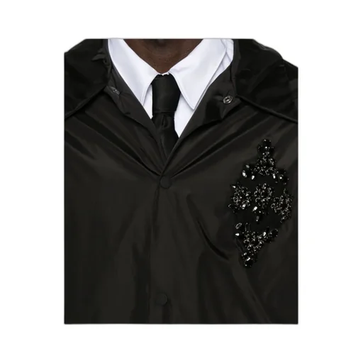 Embroidery Bubble Sleeve Work Coat