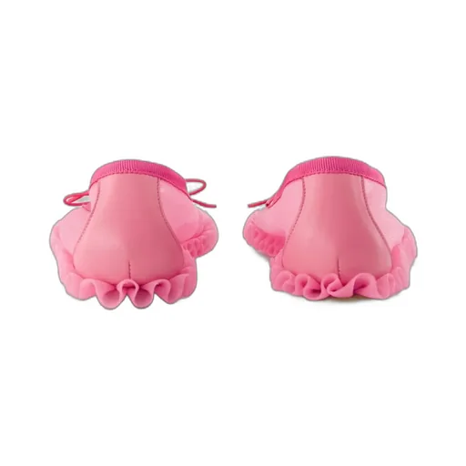 Frilled Mesh Slip-On Ballet Flats