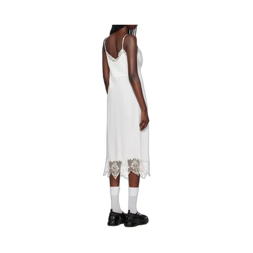 Lace-Trim Midi Dress