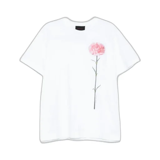 Carnation-Print Short-Sleeve T-Shirt