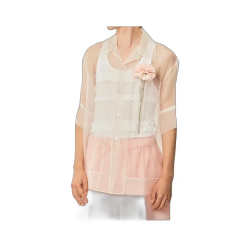 Carnation Pocket Boxy Semi-Sheer Shirt