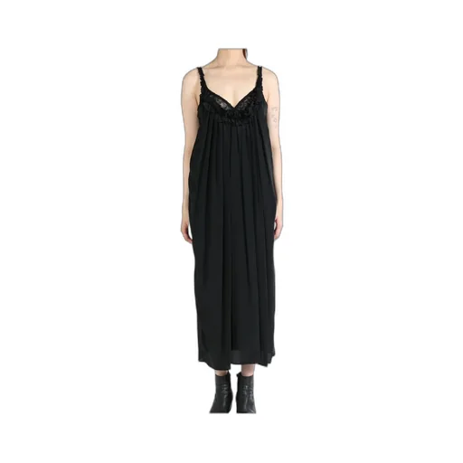 Lace-Up Satin Dress
