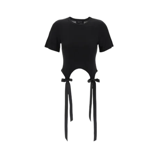 Bow Detailed Crewneck T-Shirt