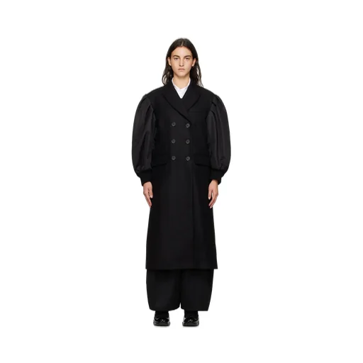 Double-Breasted Wool-Blend Coat