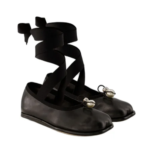 Heart Toe Strapped Ballerinas